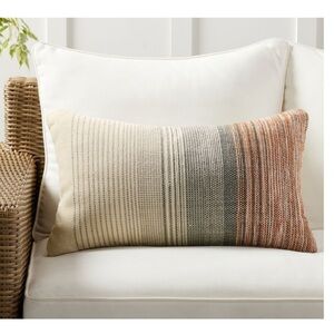 NWT Pottery Barn Ermine Outdoor/Indoor Lumbar Pillow